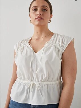 Rails White V‑Neck Blouse